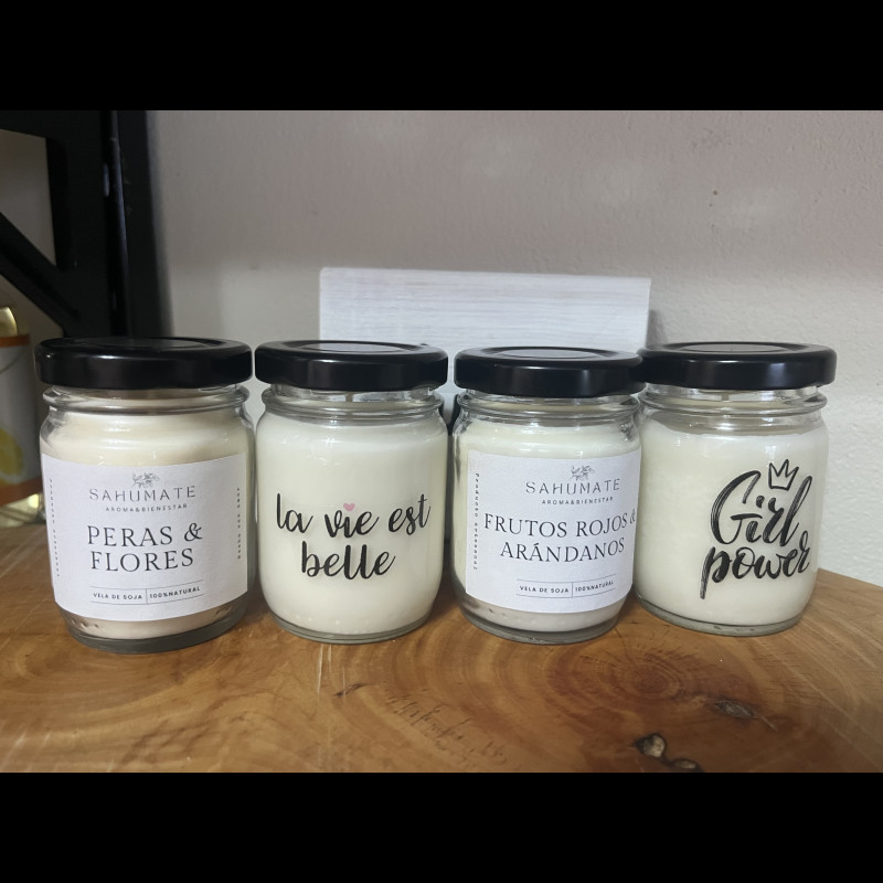 Velas en recipiente anchoero
